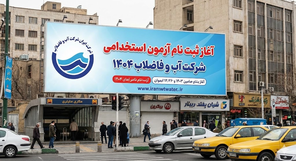 آزمون استخدامی شرکت آب و فاضلاب ۱۴۰۴